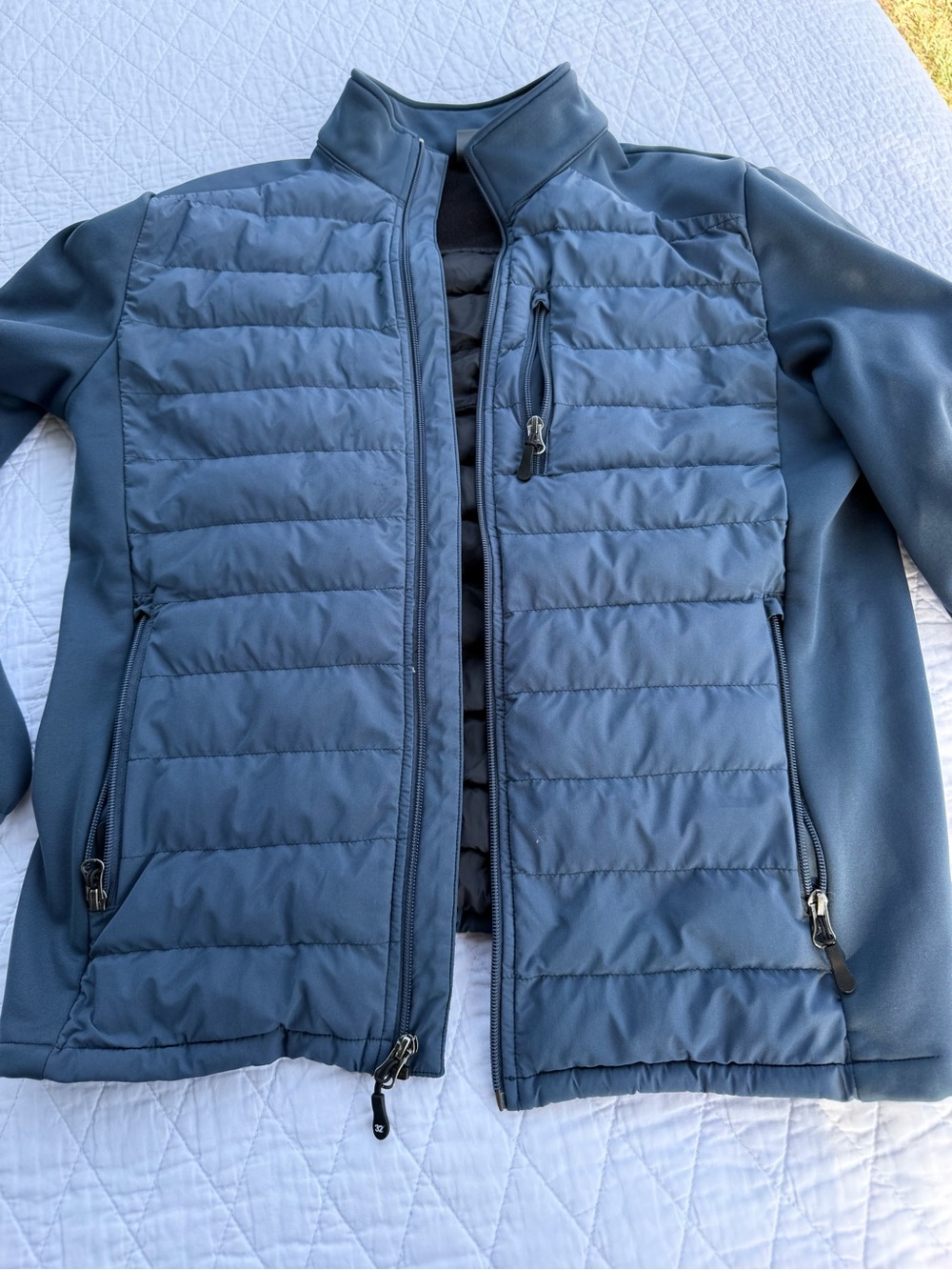 32 Degrees Women's Quilted Utility Jacket in Slate Blue